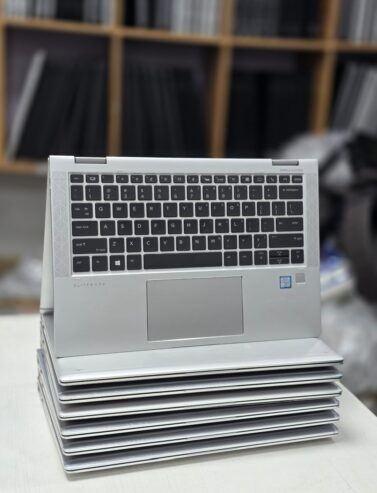 HP EliteBook 1030 G4, x360 core i5, 8GB RAM, 256GB SSD, with keyboard light, touch screen, fingerprint scanner and face recognition, 8th generation