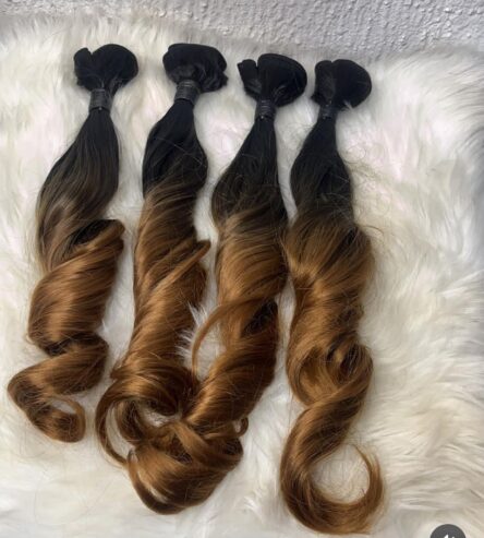 Human hair blend bundles