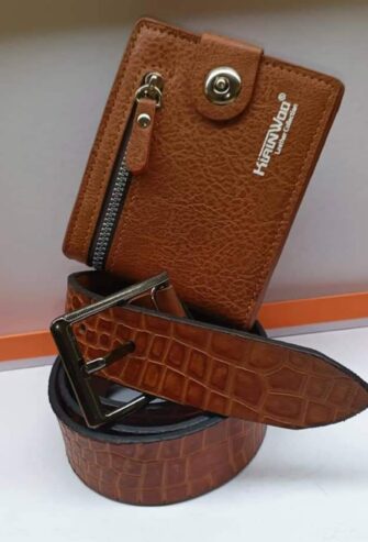 Leather Wallet and Belt