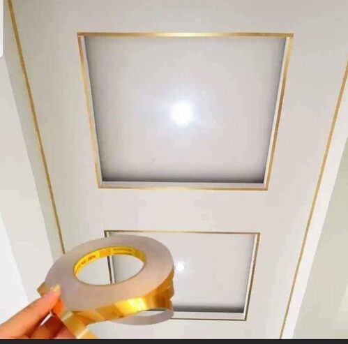 Gold tape for interior design